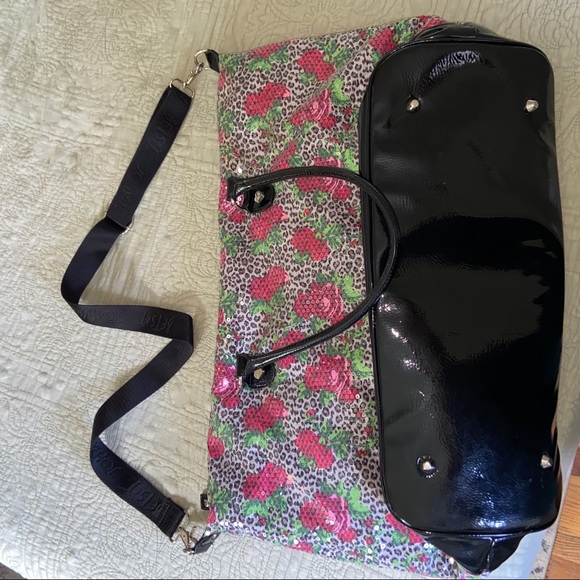 Betsey Johnson Tote Handbag Sequin Floral - Picture 5 of 5